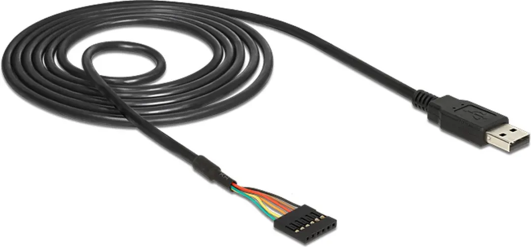 Delock USB 2.0 naar TTL 6 Pin Converter - 1.8m - Zwart
