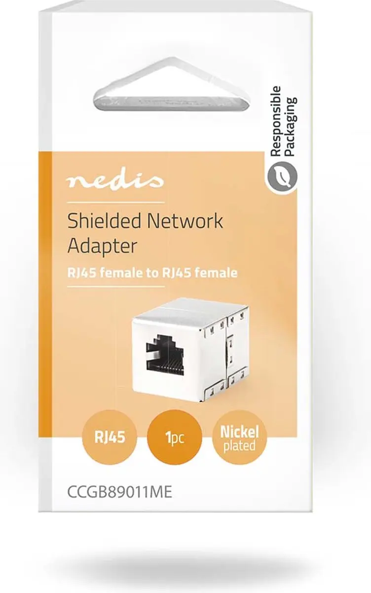 Nedis CCGB89011ME Netwerkkoppeling CAT5e/CAT6 - Afgeschermd - RJ45