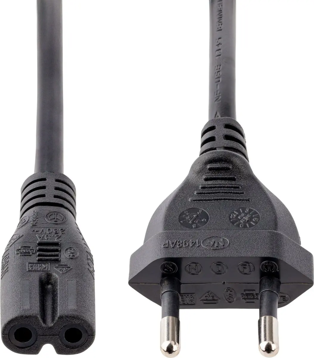 Startech PXTNB2SEU1M Voedingskabel - Zwart