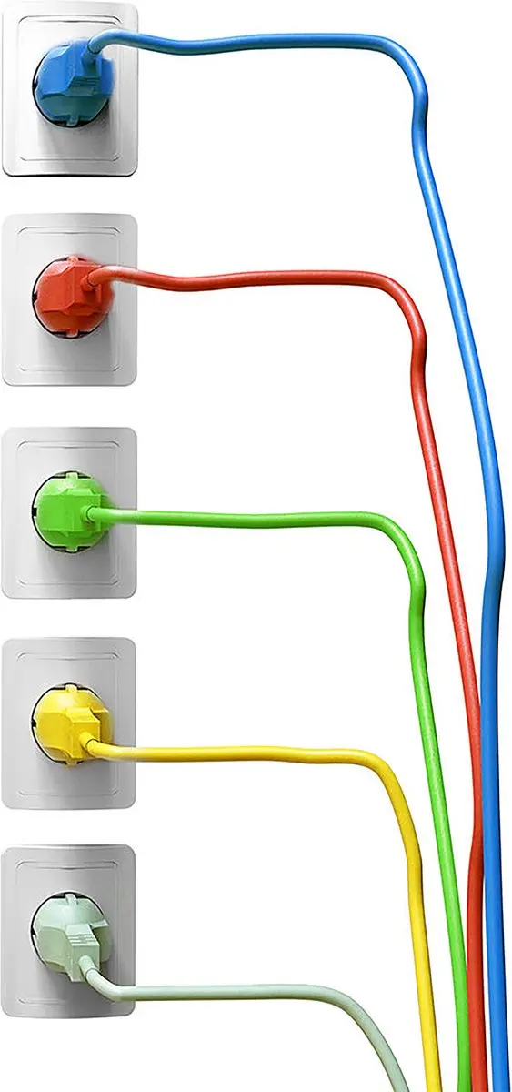 ACT AK5136 Netsnoer Schuko - C13 groen 0,6m