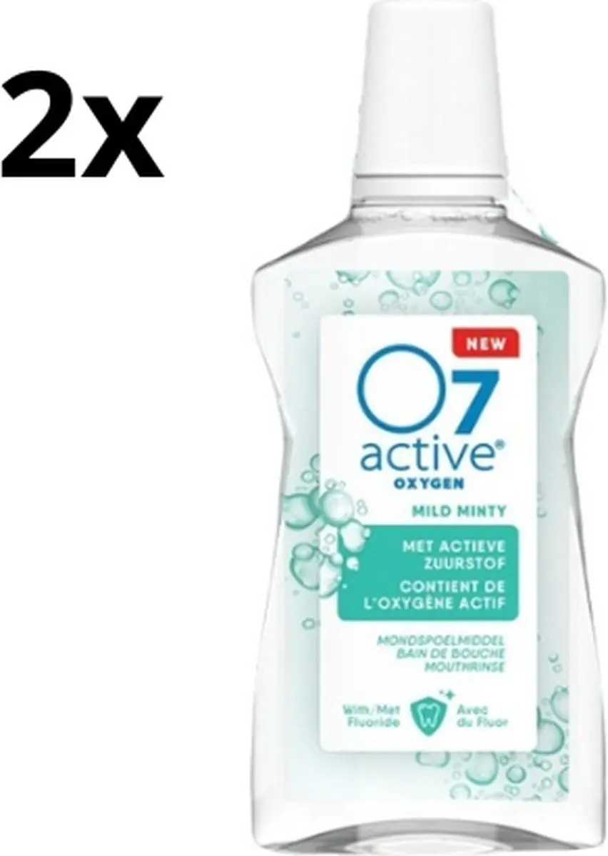 O7 Active Mondspoelmiddel Mild Minty 500ml