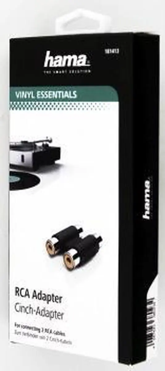 Hama Cinch-adapter 2x2 - Zwart