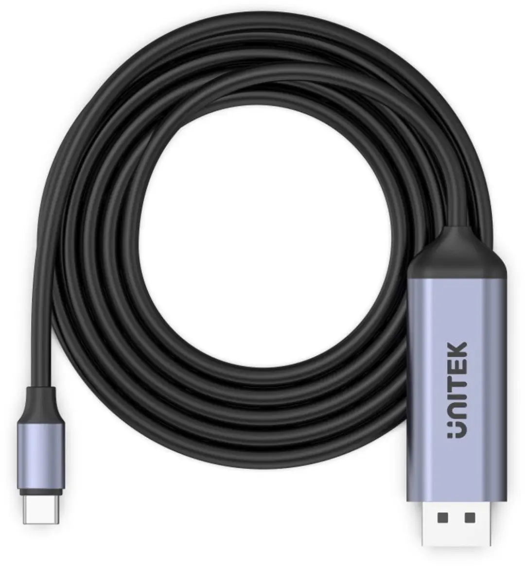 Unitek V1423C USB-C naar DisplayPort Kabel 1,8m - Grijs