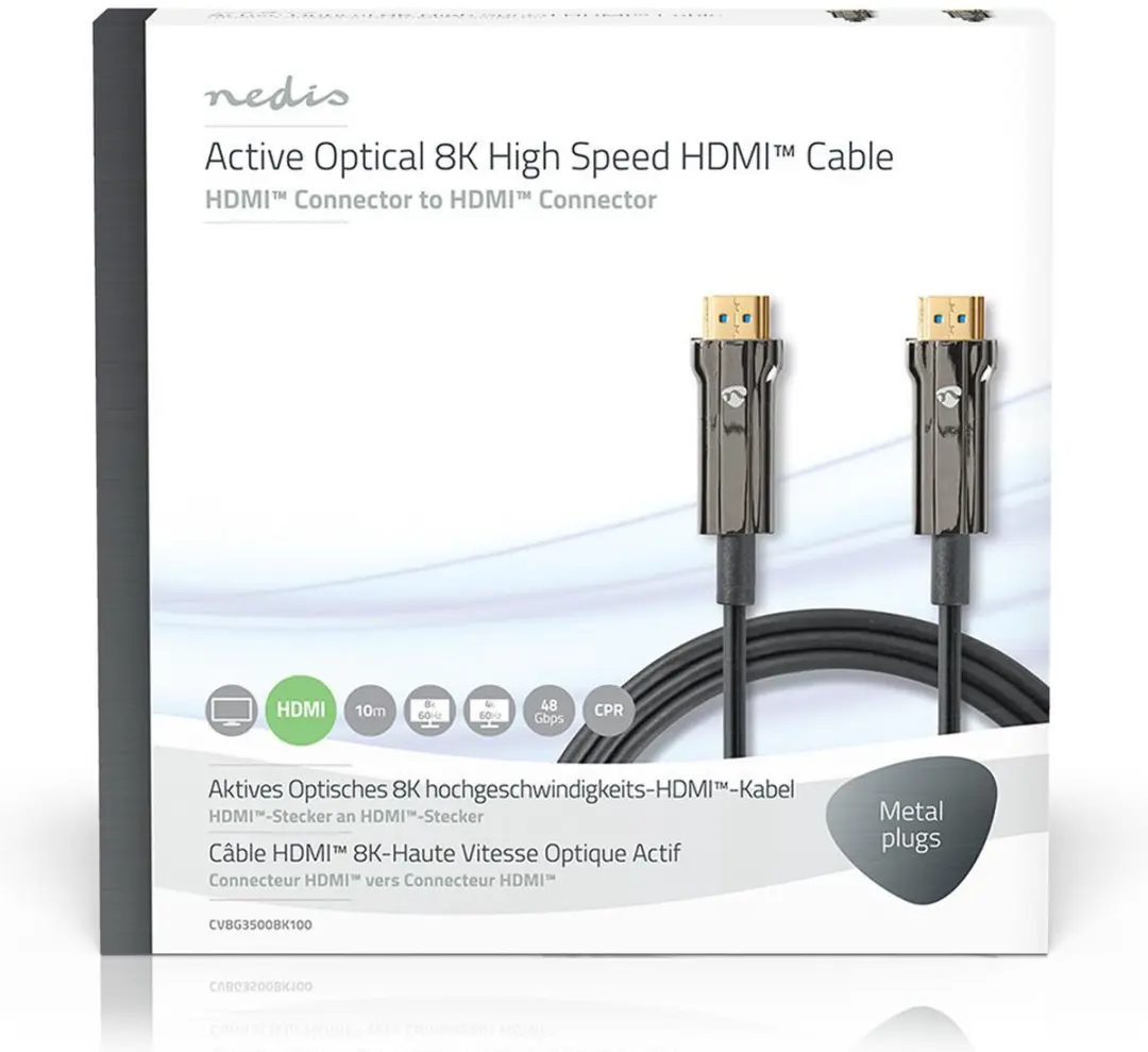 Nedis CVBG3500BK100 HDMI-Kabel 8K 48Gbps 10m - Zwart