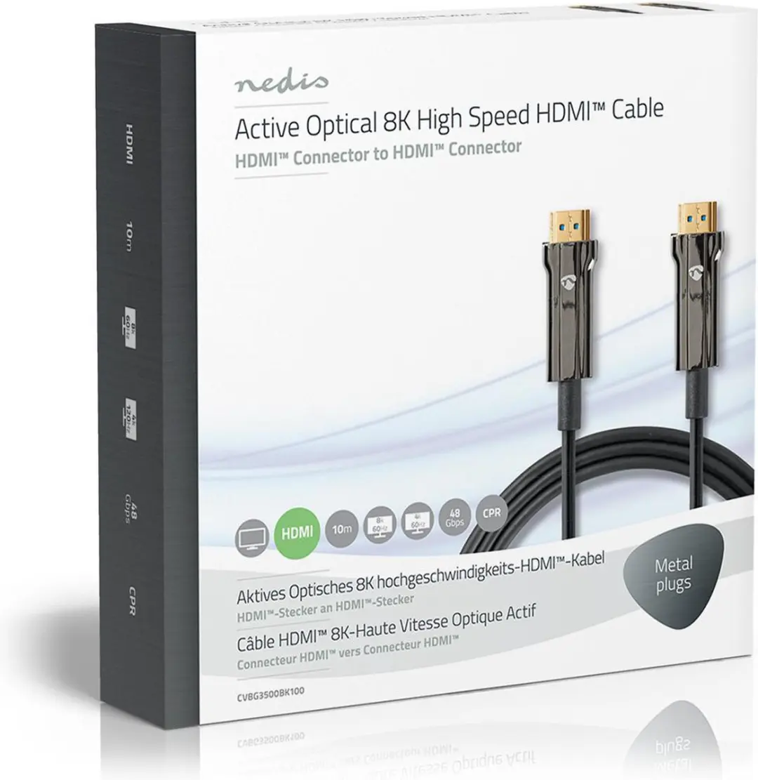 Nedis CVBG3500BK100 HDMI-Kabel 8K 48Gbps 10m - Zwart