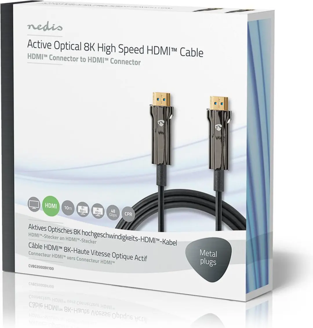 Nedis CVBG3500BK100 HDMI-Kabel 8K 48Gbps 10m - Zwart