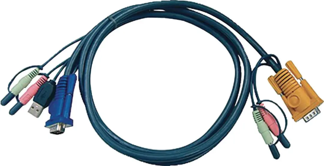 Aten 2L-5305U KVM Kabel VGA/USB/Audio - 5m - Meerkleurig
