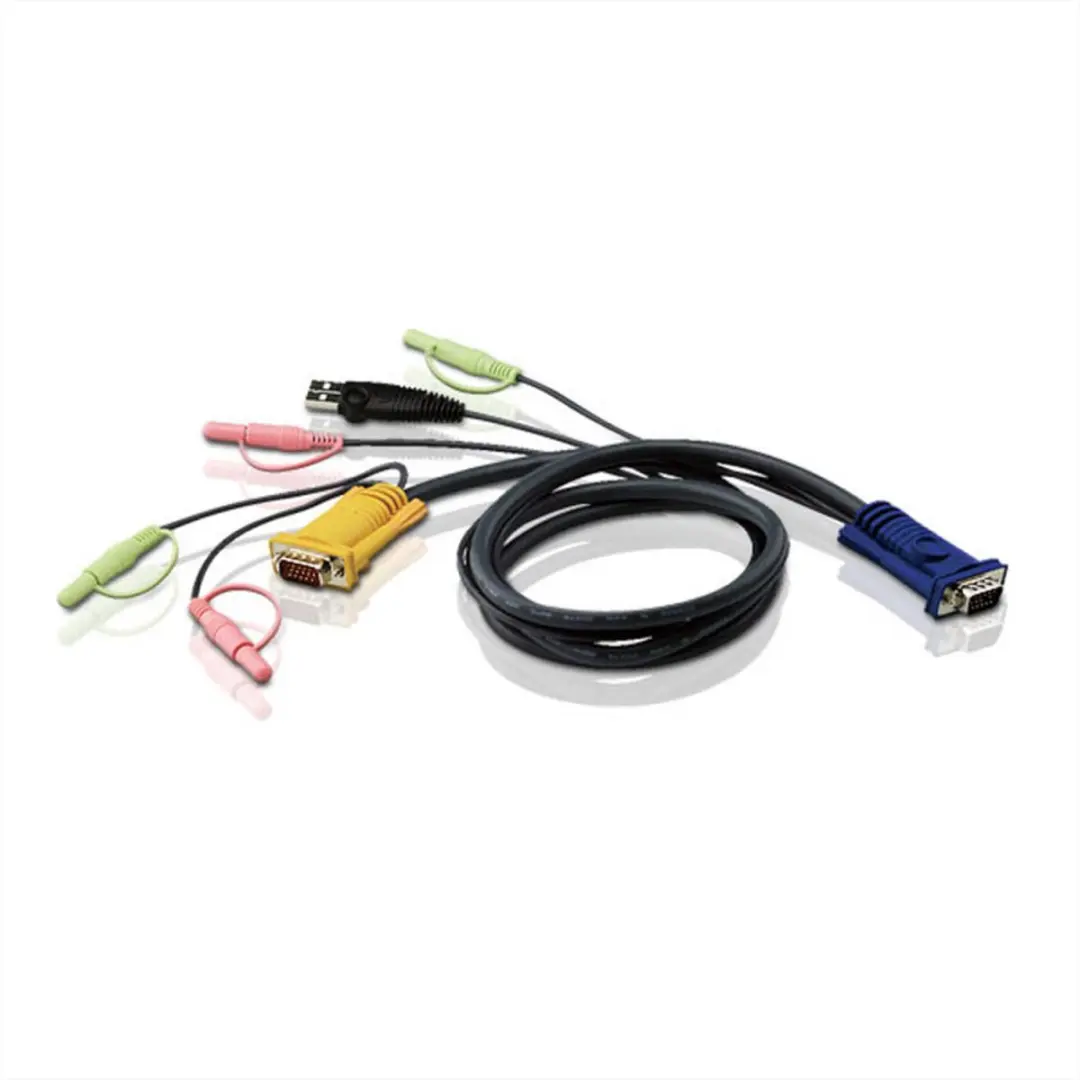 Aten 2L-5305U KVM Kabel VGA/USB/Audio - 5m - Meerkleurig