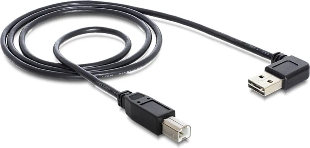 Delock USB 2.0 A-B Kabel 1m - Zwart