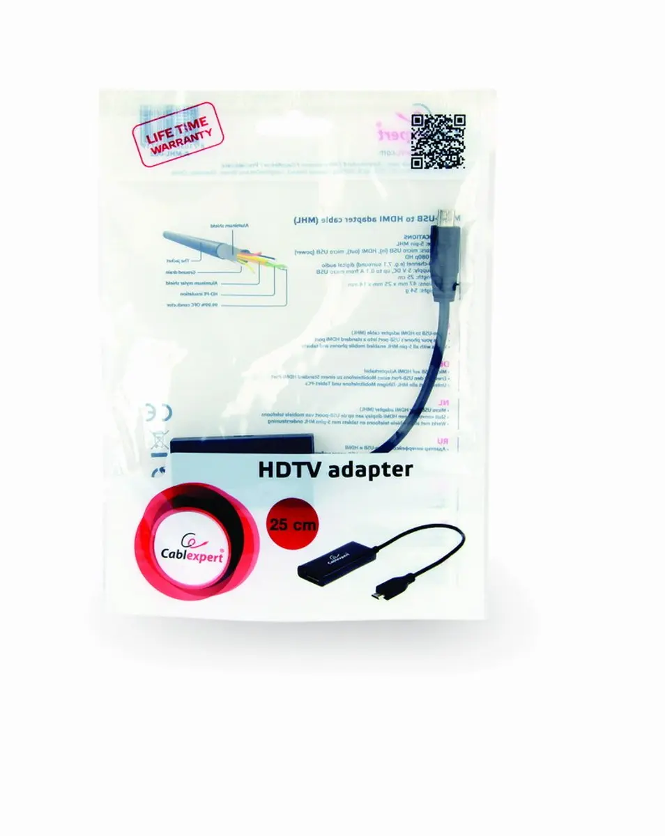 Scanpart Micro USB naar HDMI Adapter MHL 5-pins - Zwart - afbeelding 6 van 6