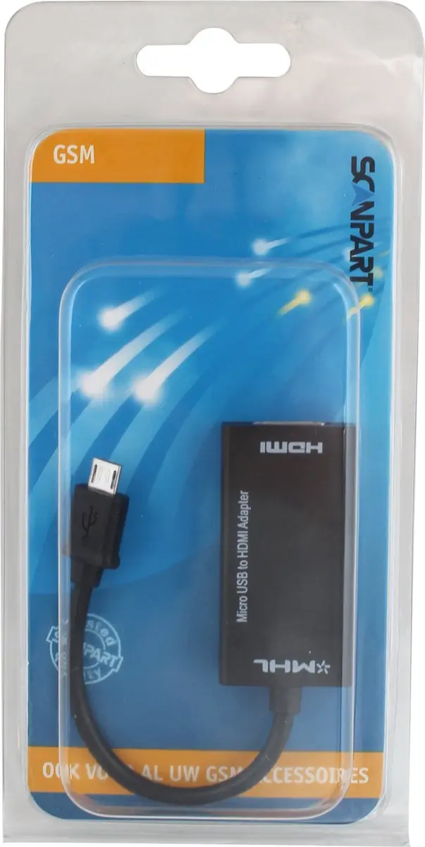 Scanpart Micro USB naar HDMI Adapter MHL 5-pins