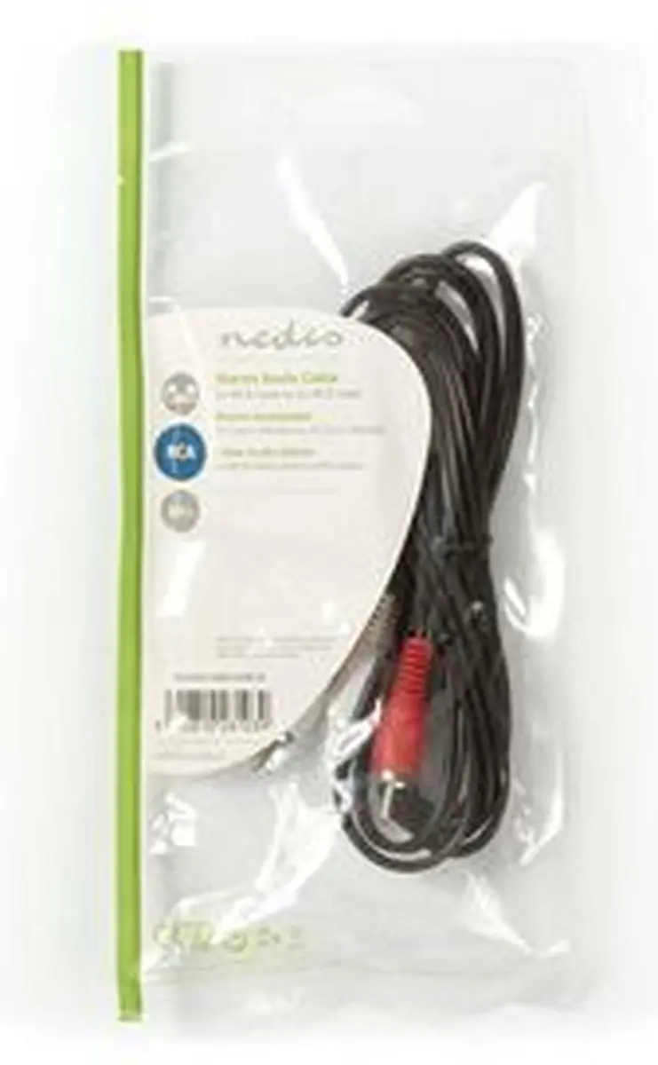 Nedis Stereo-Audiokabel CAGP24200BK20 - 2x RCA Male - 2m - Zwart