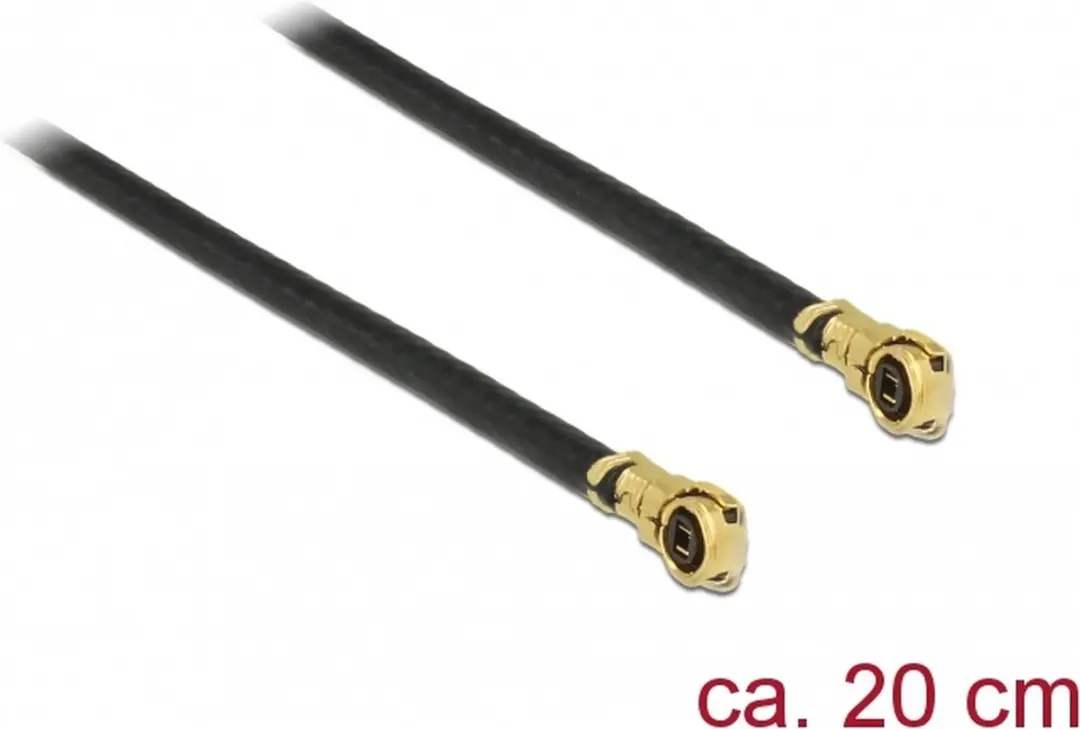Delock MHF 4L Micro Coax Kabel 0,20m - 50 Ohm - Zwart