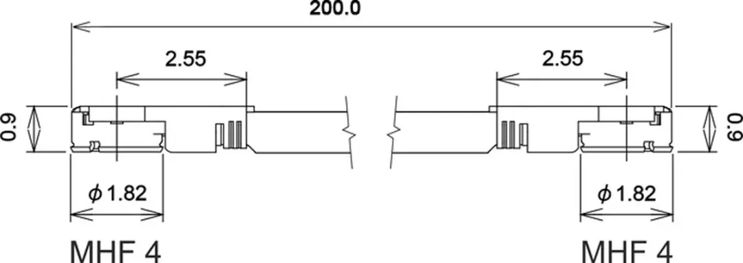 Delock MHF 4L Micro Coax Kabel 0,20m - 50 Ohm - Zwart