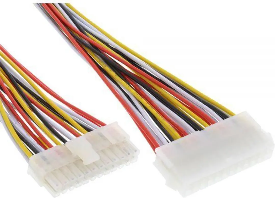 InLine ATX 20+4-pins naar 24-pins Voedingskabel 0,45m - Wit