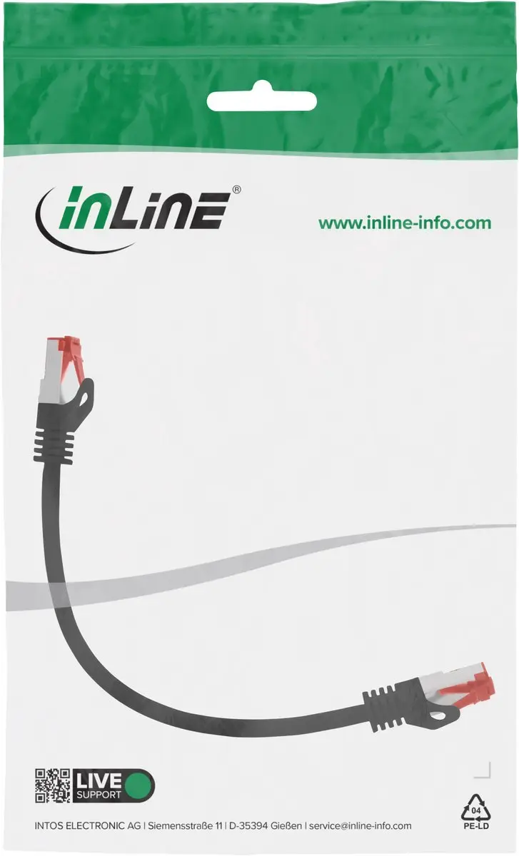 InLine S/FTP Netwerkkabel CAT6 - 0,25m