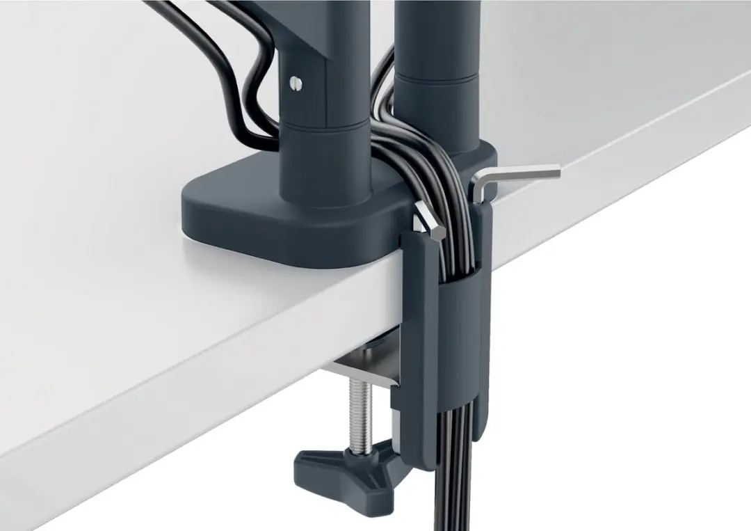 Leitz Ergo Ruimtebesparende Monitorarm 65370089 - 2 Schermen - 32" & 9kg - Donkergrijs
