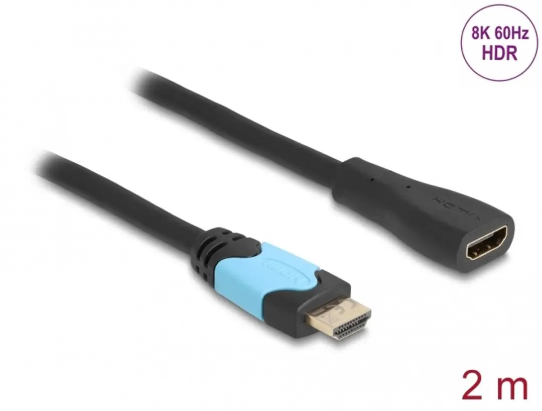 Delock High Speed HDMI Kabel 48 Gbps 8K 60Hz 2m - Zwart