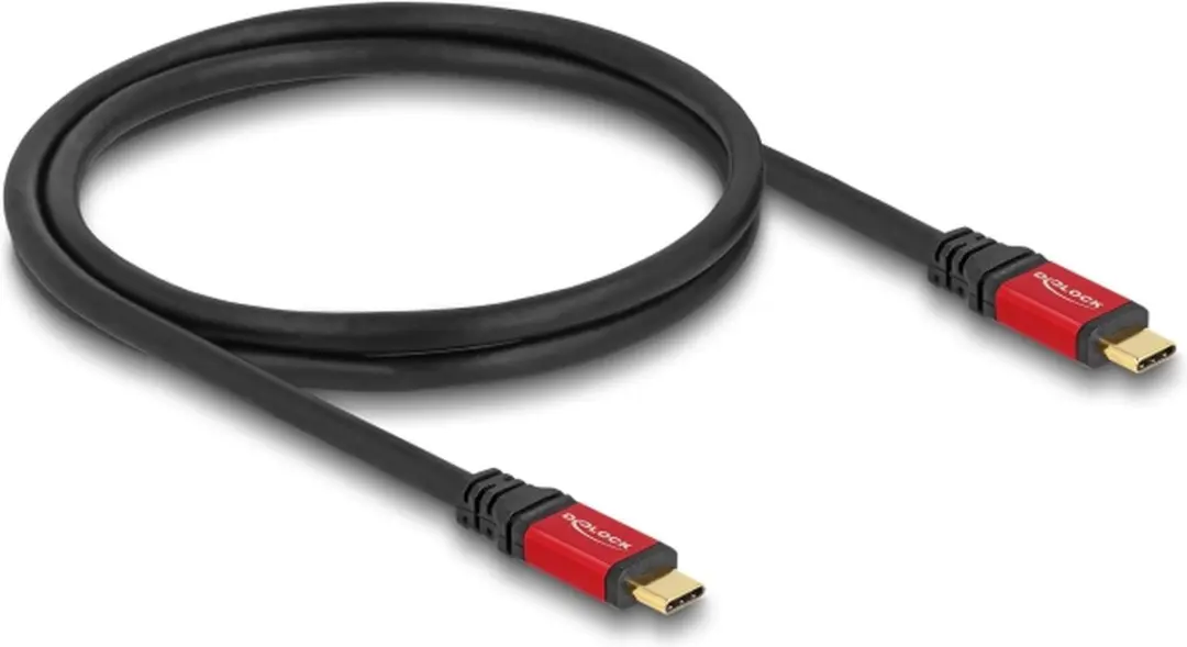 Delock USB-C naar USB-C Kabel 5Gbps PD 3.0 100W - 1m - Rood
