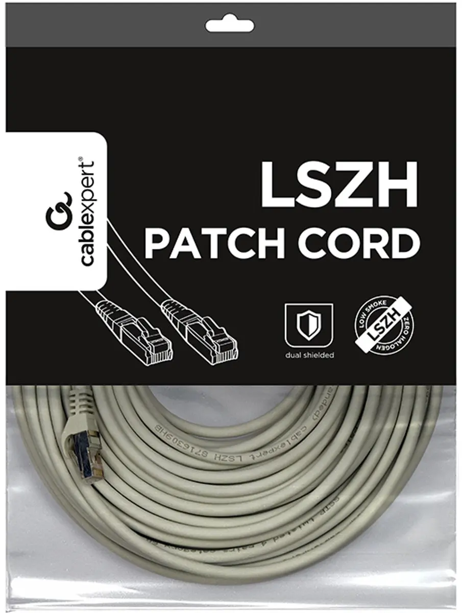 Gembird PP6A-LSZHCU-30M FTP Kabel Cat6 Rigid - 30m - Grijs