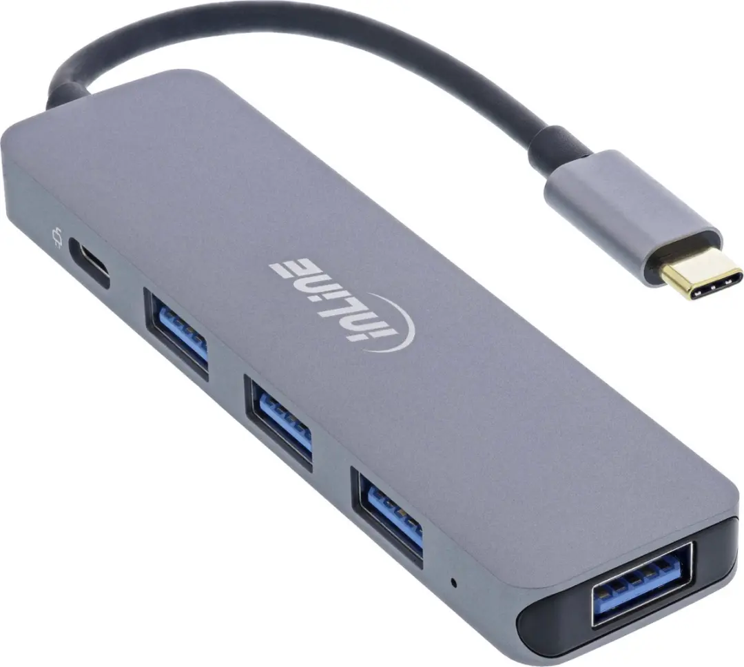 InLine USB-C Hub 4x USB-A + PD 87W