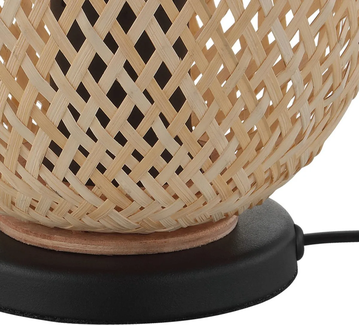Eglo Dembleby Tafellamp E27 - Ø20cm - Zwart/Hout