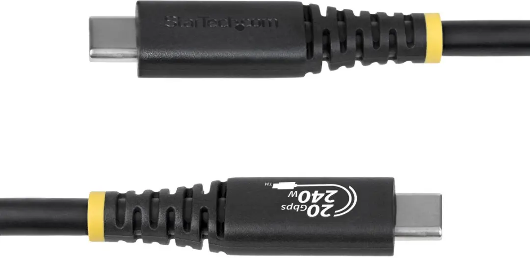 Startech CC2M20GUSB4TP USB4 Kabel 2m - 20Gbps - 240W PD - Zwart