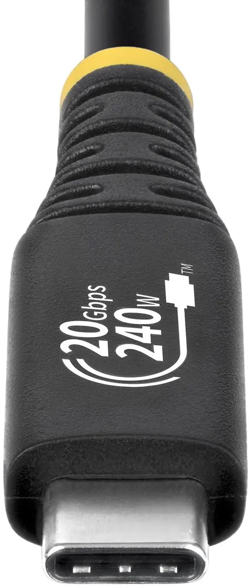 Startech CC2M20GUSB4TP USB4 Kabel 2m - 20Gbps - 240W PD - Zwart
