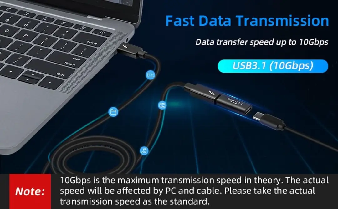 NÖRDIC USBC-FF USB-C Adapter - Vrouwelijk naar Vrouwelijk - Zwart - afbeelding 6 van 6