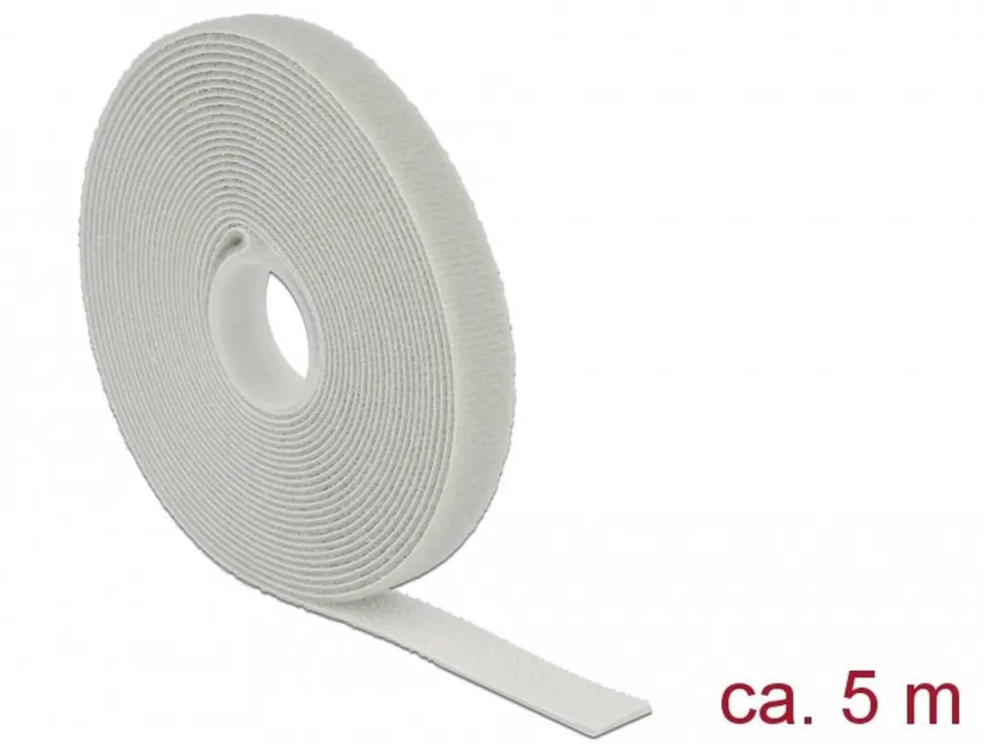 Delock Klittenband Rol 13mm Grijs 5m