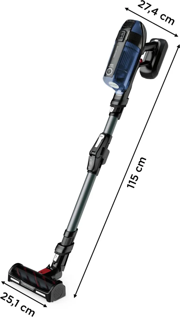 Rowenta X-Force Flex 12.60 RH98C8 Stofzuiger - Blauw/Grijs - 150 Airwatt - 45 min