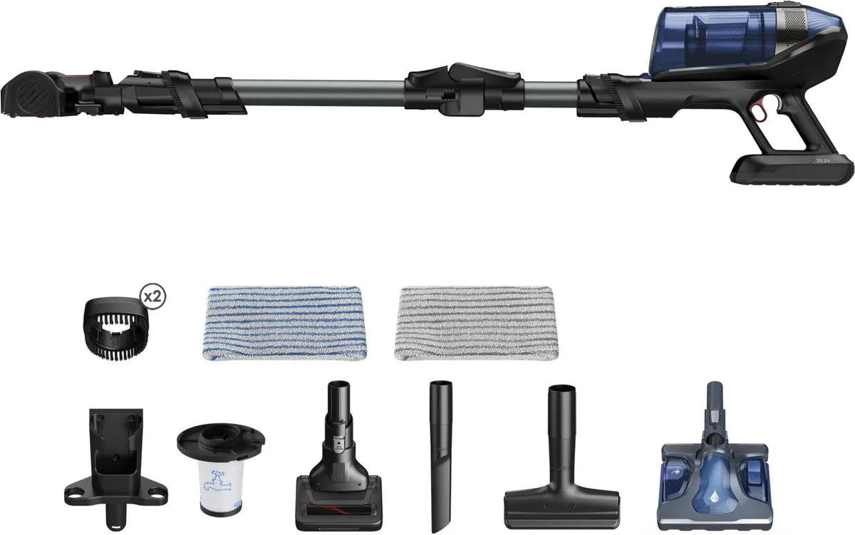 Rowenta X-Force Flex 12.60 RH98C8 Stofzuiger - Blauw/Grijs - 150 Airwatt - 45 min