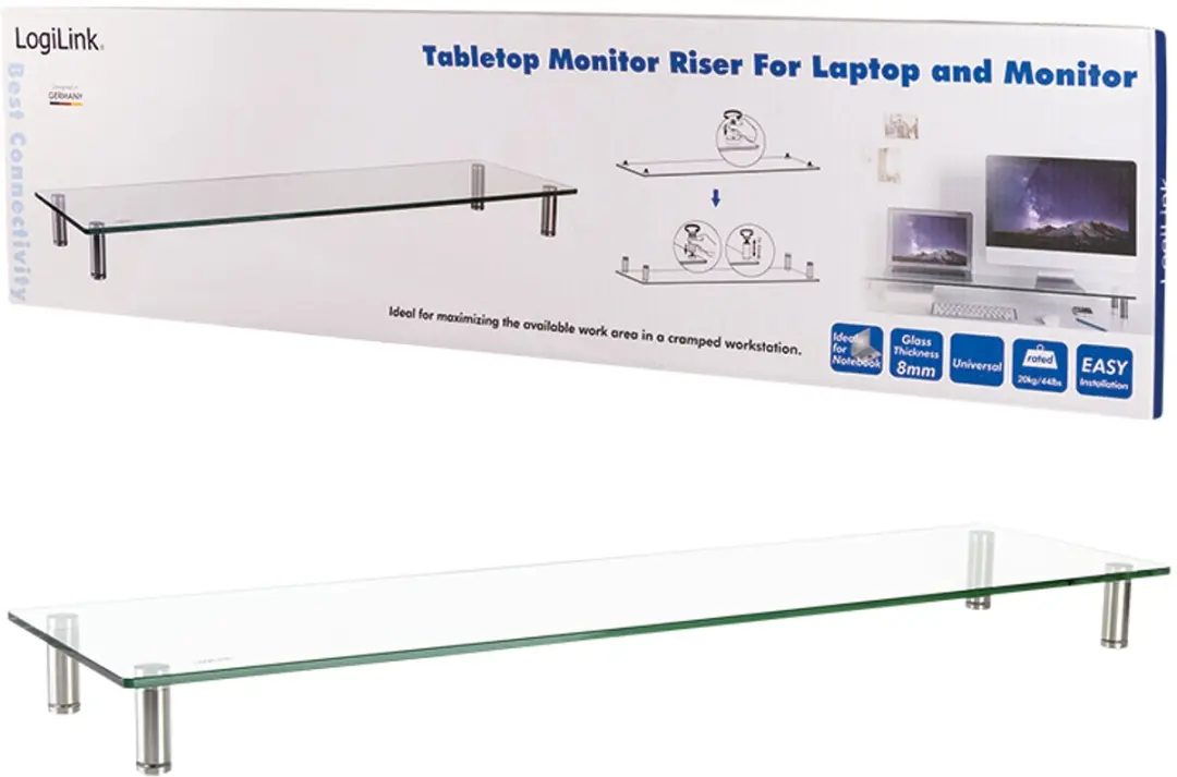 Logilink BP0060 Monitorverhoging - 1 Display - Transparant