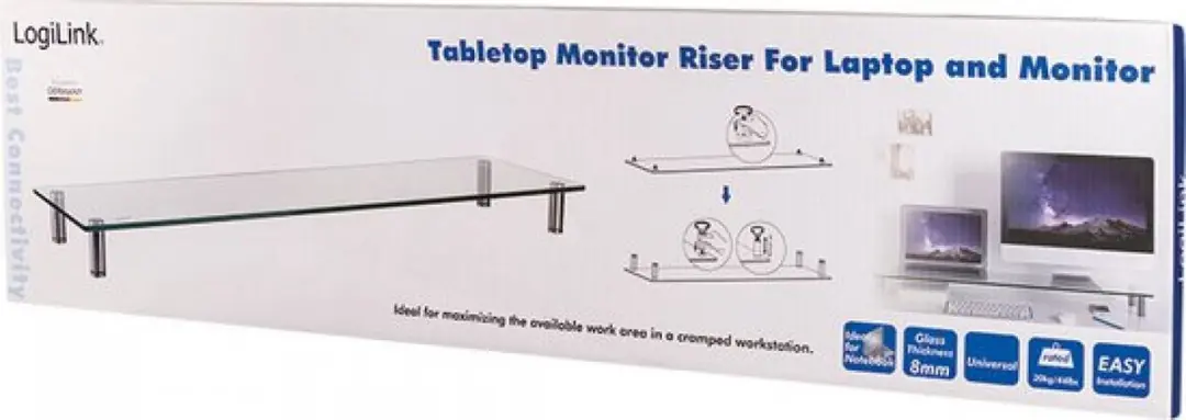Logilink BP0060 Monitorverhoging - 1 Display - Transparant