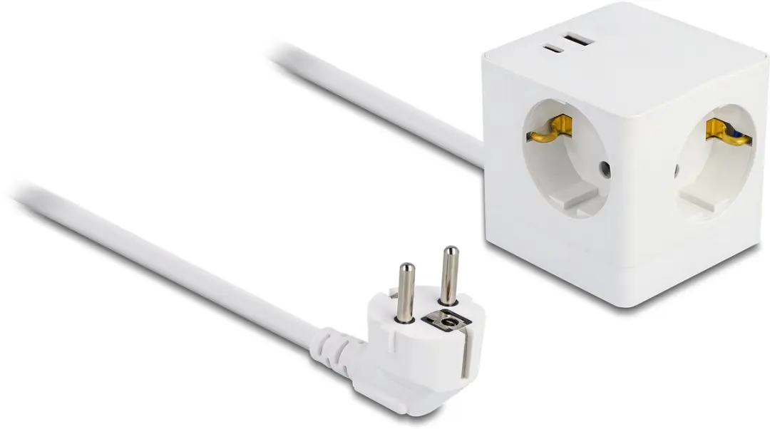 Delock Extension Socket Cube 3-Weg 20W USB PD