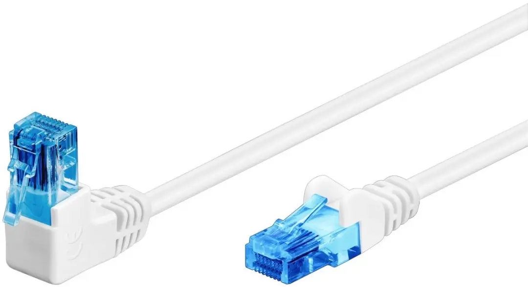 Goobay CAT 6A Patchkabel 90° Wit