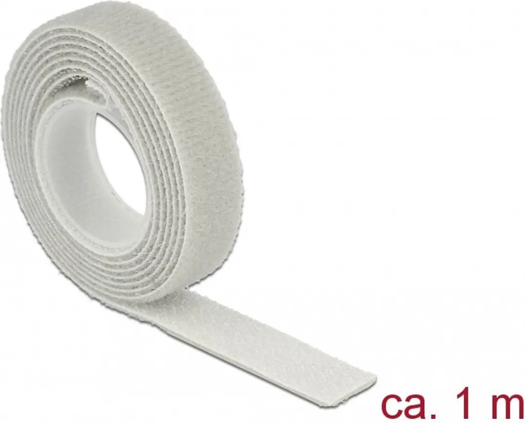 Delock Klittenband Rol 13mm Grijs - 1 Meter