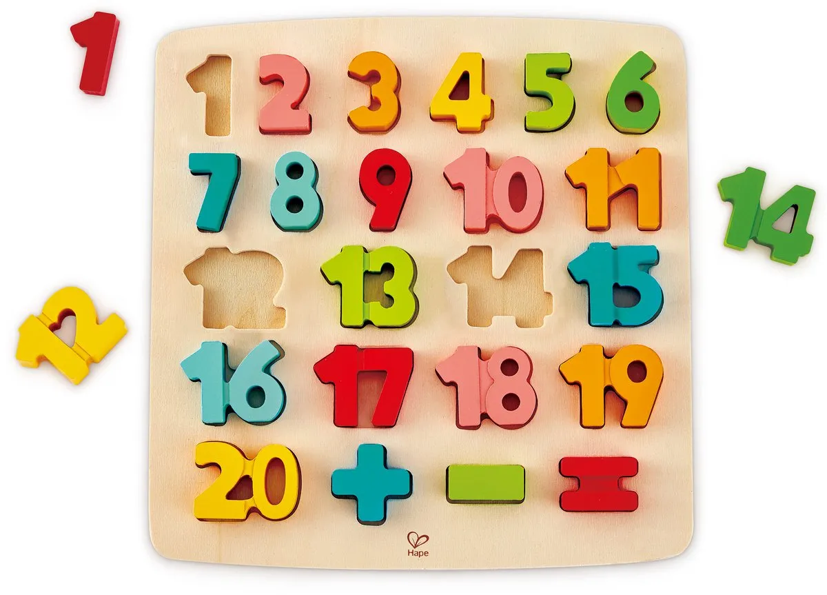 Hape Stevige Cijfers Puzzel 24-delig - Veelkleurig - afbeelding 6 van 6