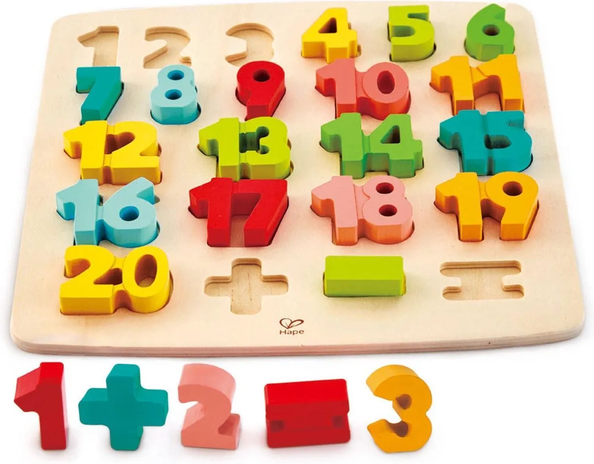 Hape Stevige Cijfers Puzzel 24-delig - Veelkleurig