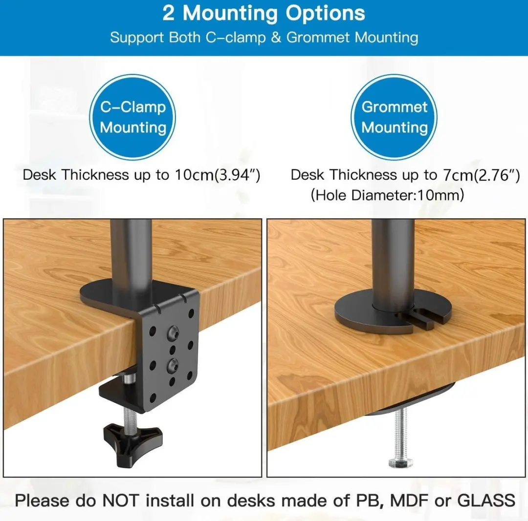 NÖRDIC MM10 Monitor & Laptop Houder 13-27" - Zwart