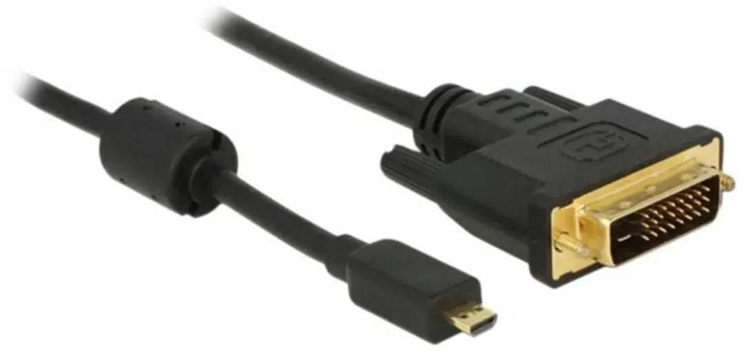 Delock Micro HDMI naar DVI-D Dual Link Kabel 2m - Zwart