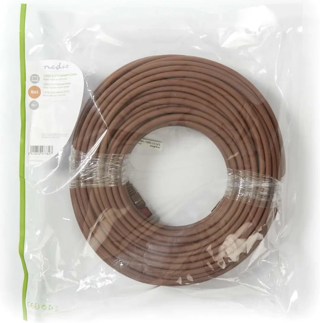 Nedis CAT6 Netwerkkabel RJ45 Male - 30m - Bruin