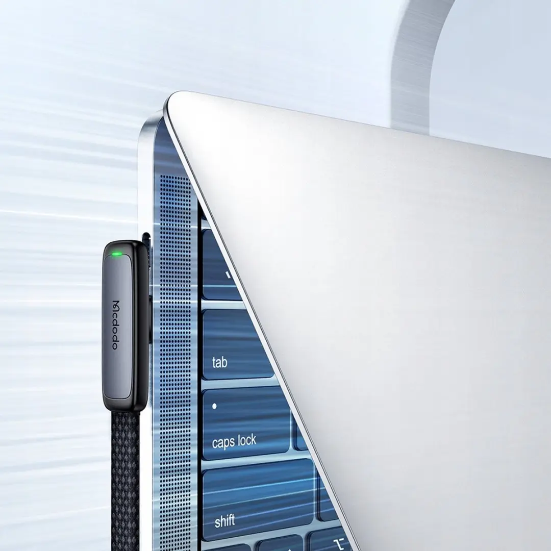 NÖRDIC CA-3360 USB-C Kabel 1.2m - 90° - Grijs