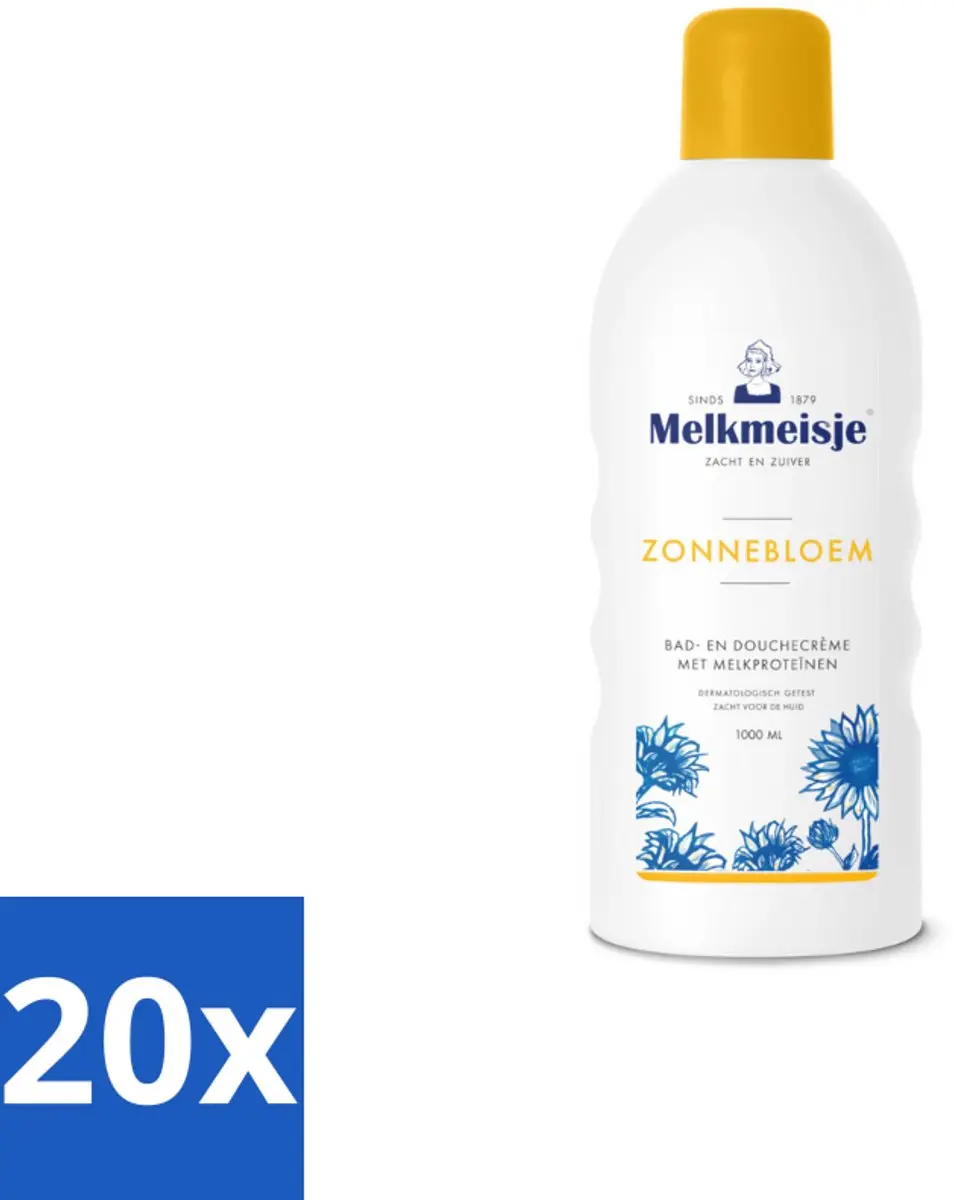 Melkmeisje Bad en Douche Crème Zonnebloem & Melk 1000ml