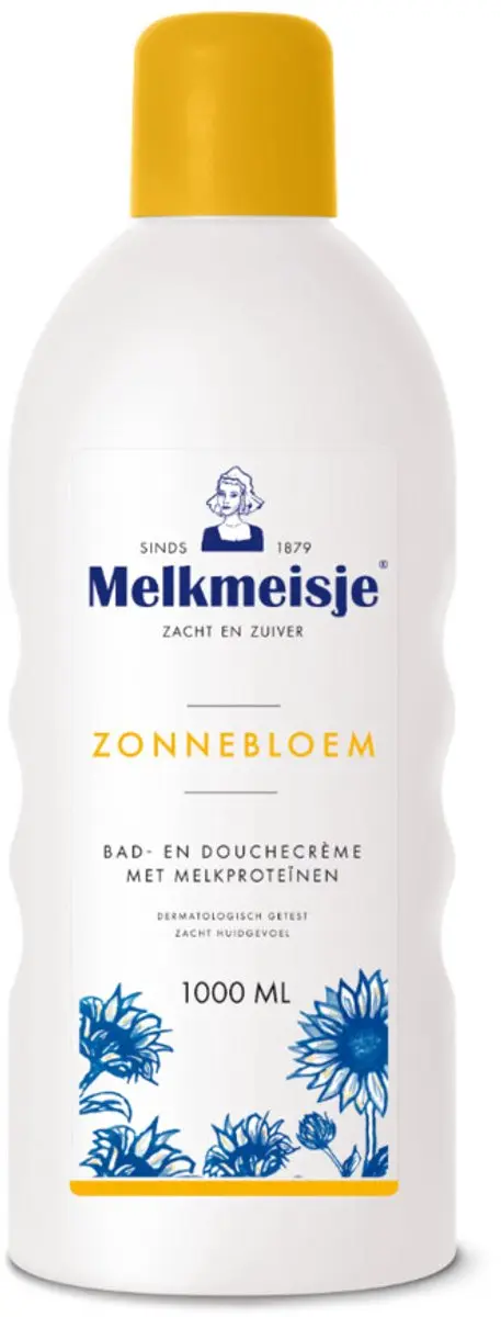 Melkmeisje Bad en Douche Crème Zonnebloem & Melk 1000ml - 20 Stuks