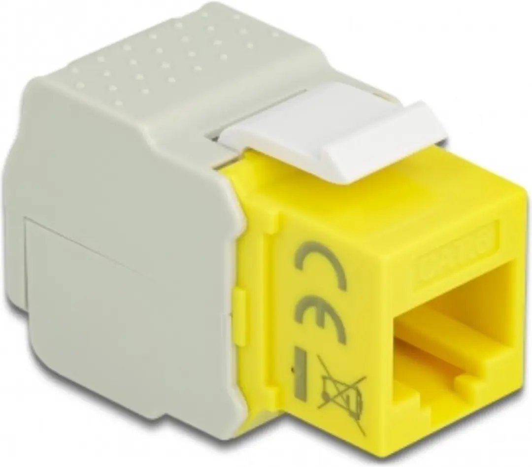 Delock UTP CAT6 Keystone Module RJ45 - LSA - Geel/Grijs