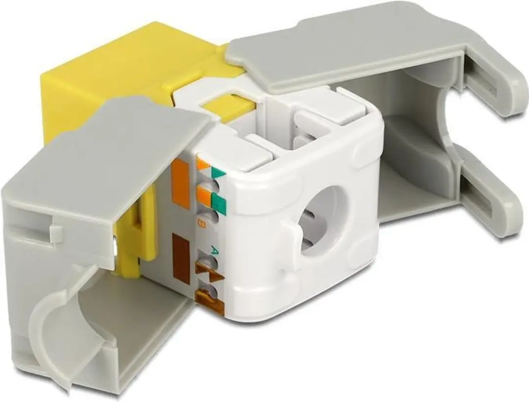 Delock UTP CAT6 Keystone Module RJ45 - LSA - Geel/Grijs