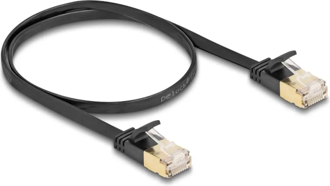Delock RJ45 Netwerkkabel Cat.6A Cat.7 0,5m - Zwart