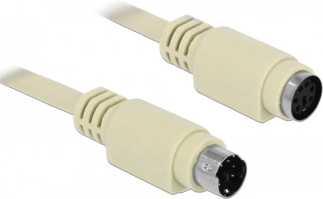 Delock PS/2 Extensiekabel 1,8m - Beige