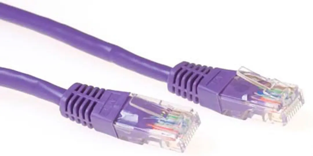 ACT Paarse U/UTP CAT6 Patchkabel 3m - IB1703